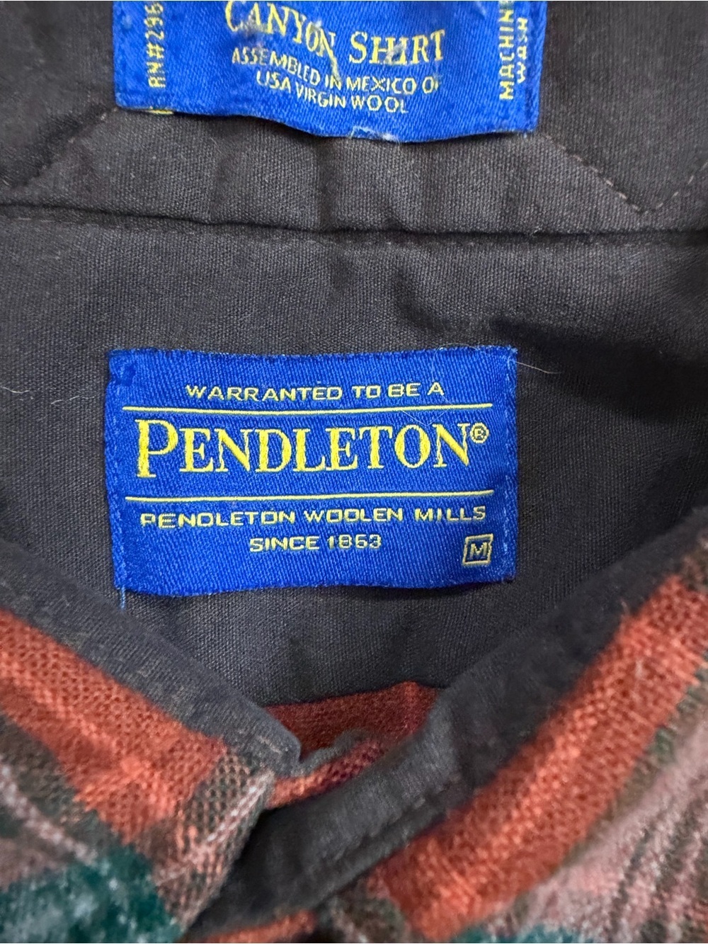 Pendleton 100% Virgin Wool Western Canyon Pearl Button Flannel Shirt - Picture 4 of 8